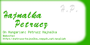 hajnalka petrucz business card